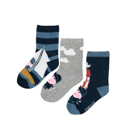 Bild på name it Greta Gris Keny 3-pack Strumpor (Blå)