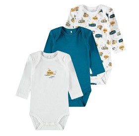 Bild på name it Långärmad Body 3-pack (Legion blue)