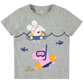 Bild på name it mini T-shirt Greta Gris (Grey melange)