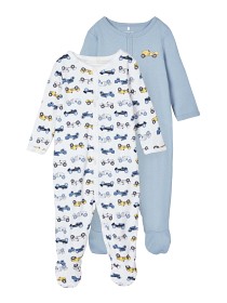 Bild på name it Pyjamas 2-pack med knappar (Dusty Blue) Blå