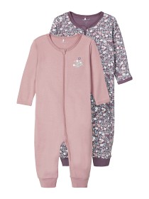 Bild på name it Pyjamas Zip 2-pack (Black plum)