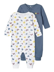 Bild på name it Pyjamas Zip Bear 2-pack (China blue)