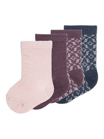 Bild på Name it Ull Strumpor 4-pack (Lila) (50/56)