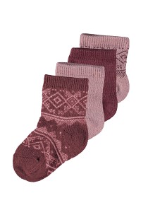 Bild på name it Wak 4-pack Ullstrumpor (Rosa)