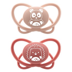 Bild på nip My Butterfly Napp Silikon 2-pack 16-32 mån (Röd/Rosa)