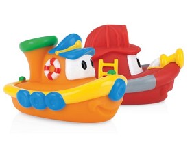 Bild på Nuby Badleksaker Båtar 2-pack (Röd/Orange)