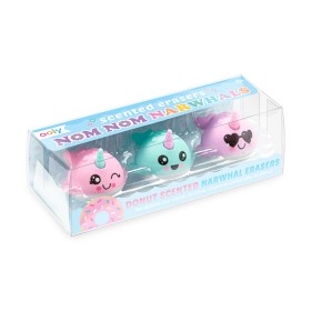 Bild på ooly Nom Nom Narwhals Suddgummi 3-pack