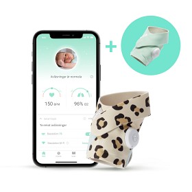 Bild på Owlet Smart Sock 3 Babylarm Paket (Leopard)