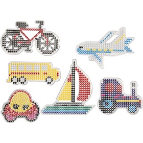 Bild på Creativ Company Pärlplattor transportmedel 6 st