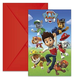 Bild på Paw Patrol Inbjudningskort 6 st