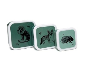 Bild på Petit Monkey Snackbox 3-pack (Grön)