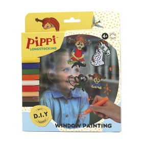 Bild på Pippi Långstrump Fönstermålning