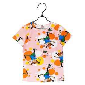 Bild på Pippi Långstrump Hjulning T-shirt (Rosa)