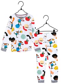 Bild på Pippi Långstrump Livlig Tvådelad Pyjamas (Vit)