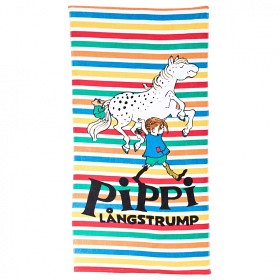 Bild på Pippi Långstrump Randig Badhandduk