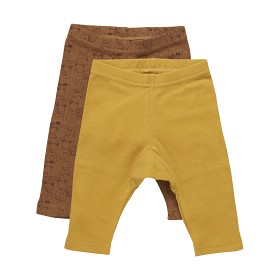 Bild på Pippi Leggings i 2-Pack (Gul/Brun) Strl 68