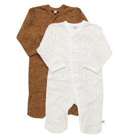Bild på Pippi Pyjamas 2-pack (Brun/Vit)