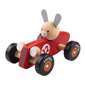 Bild på PlanToys Kanin Racerbil i trä 