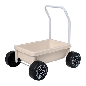 Bild på Plasto Lära-gå-vagn med tysta hjul (Beige)