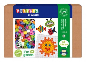 Bild på Playbox Pärlset XL-rörpärlor 600 st (I'm green)