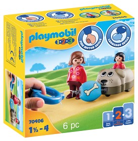 Bild på Playmobil 1.2.3 70406 Min dragbara hund