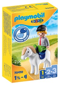 Bild på Playmobil 1.2.3 70410 Pojke med ponny