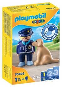 Bild på Playmobil 1.2.3 70408 Polis med hund
