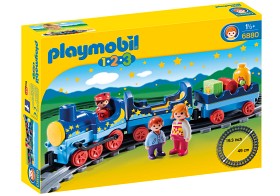 Bild på Playmobil 1.2.3 - Nattåg med tågbana 6880