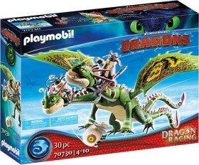 Bild på Playmobil Dragons 70730 Dragon Racing: Flåbusa och Flåbuse med Rap och Kräk