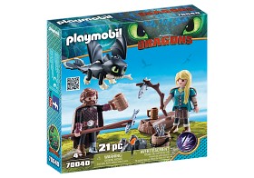Bild på Playmobil Dragons 70040 Hicke och Astrid med drakunge