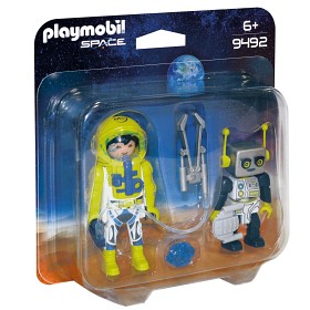 Bild på Playmobil Space - Dubbelpaket med astronaut och robot 9492