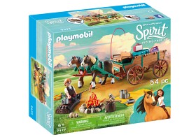 Bild på Playmobil Spirit - Luckys pappa och vagn 9477