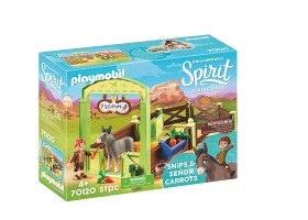 Bild på Playmobil Spirit Snips och Herr Morot med häststall