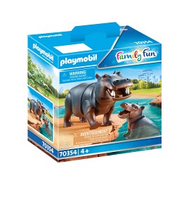 Bild på Playmobil Zoo Flodhäst med unge 70354