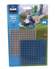 Bild på Plus Plus 2-pack Basplatta (Blå/grå) 