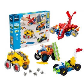 Bild på Plus Plus Go! Learn to build 3D Byggset 800-bitar (Fordon)  
