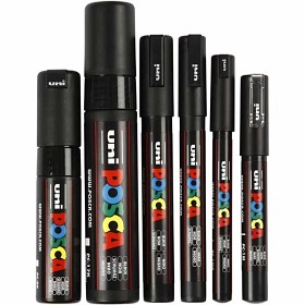 Bild på Posca Marker spets 07-15 mm 6 st (Svart)