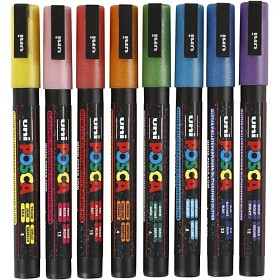 Bild på Posca Marker PC-3ML 8 st (Glitterfärger)