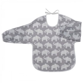Bild på Rätt Start Haklapp med Ärm (Grå Elefant)