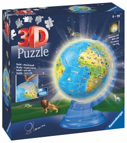 Bild på Ravensburger 3D Pussel Jordglob Nattlampa (180-bitar)