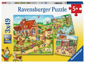Bild på Ravensburger Pussel Djursemester (3x49 bitar) 