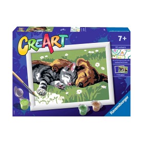 Bild på Ravensburger CreArt Sovande katt och hund (Måla nummer)
