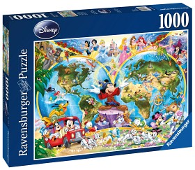 Bild på Ravensburger Disney Världskarta Pussel 1000-bitar
