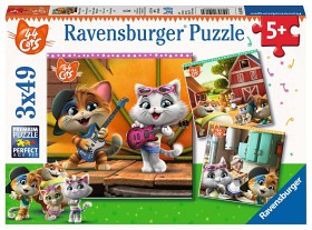 Bild på Ravensburger Pussel 44 Cats (3x49-bitar)