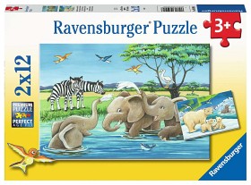 Bild på Ravensburger Pussel Baby Sarfaridjur 2x12-bitar