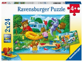 Bild på Ravensburger Pussel Björnfamiljen campar (2x24 bitar) 