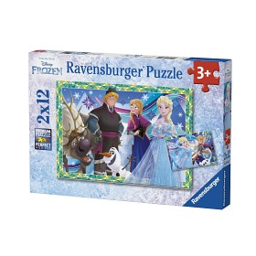 Bild på Ravensburger Pussel Disney Frozen Vinterspelen 2x12-bitar