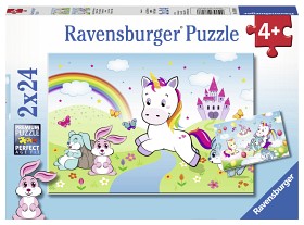 Bild på Ravensburger Pussel Enhörningar 2x24-bitar