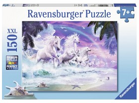 Bild på Ravensburger Pussel XXL Enhörningar på stranden (150-bitar) Pussel Enhörningar på stranden 150-bitar