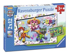 Bild på Ravensburger Pussel Paw Patrol Supervalparna 2x12-bitar